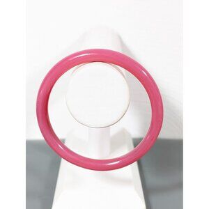 Pink Glass Bangle Bracelet 8.5 inches‎ Boho Retro